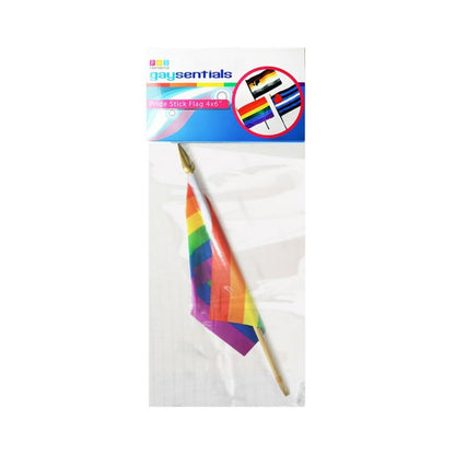 Gaysentials Rainbow Stick Flag 4in X 6in
