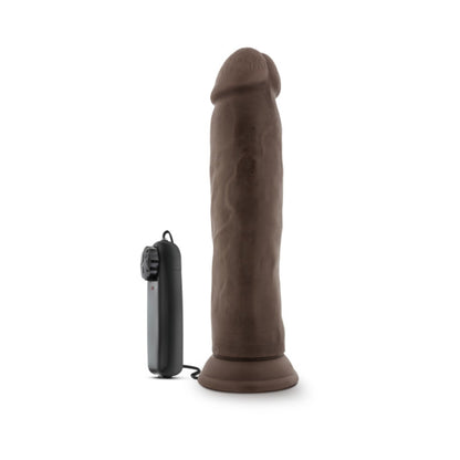 Dr. Skin - Dr. Throb - 9.5in Vibrating Realistic Cock With Suction Cup - Chocolate