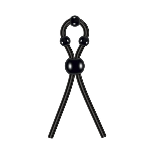 Ultimate Silicone Lasso Cock Ring Black