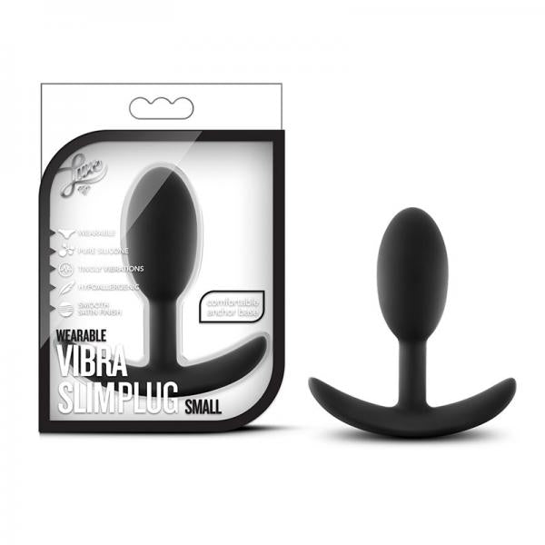 Luxe Wearable Vibra Slim Plug Sm Blk