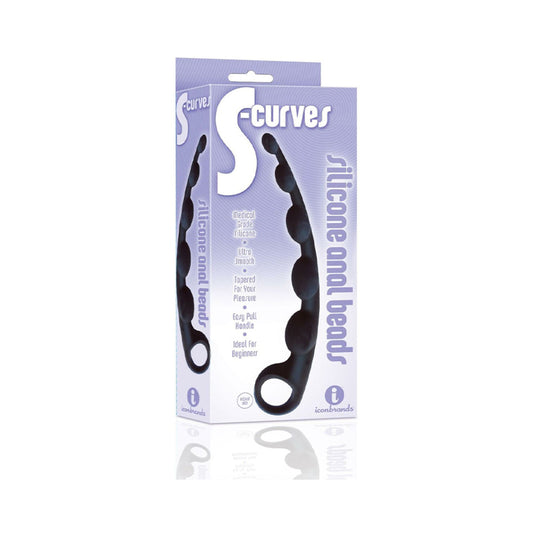 The 9's Ss-curves Curved Silicone Anal Beads