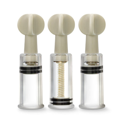 Temptasia - Clit And Nipple Twist Suckers - Set Of 3 - Clear