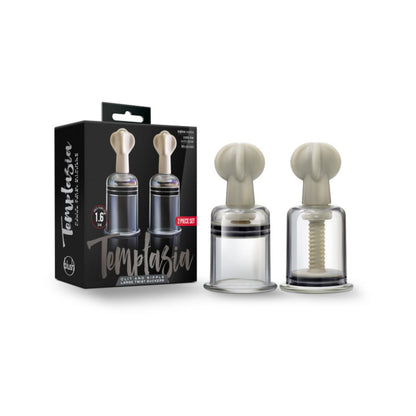 Temptasia - Clit And Nipple Large Twist Suckers - Set Of 2 - Clear