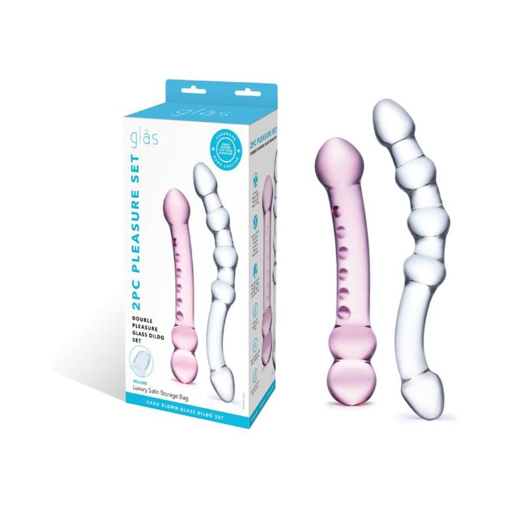 Double Pleasure Glas Dildo Set 2pc