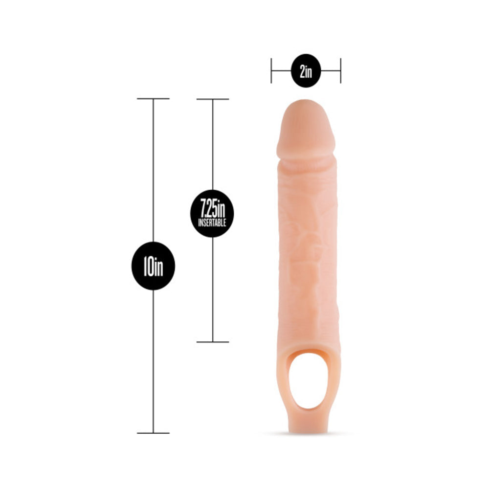 Performance Plus - 10 Inch Silicone Cock Sheath Penis Extender - Vanilla