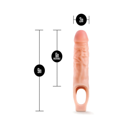 Performance Plus - 9 Inch Silicone Cock Sheath Penis Extender - Vanilla