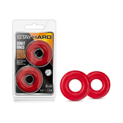 Stay Hard - Donut Rings Oversized - Red