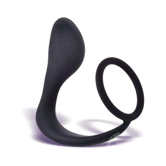 P-Zone Ring Prostate Massager & Cock Ring Black