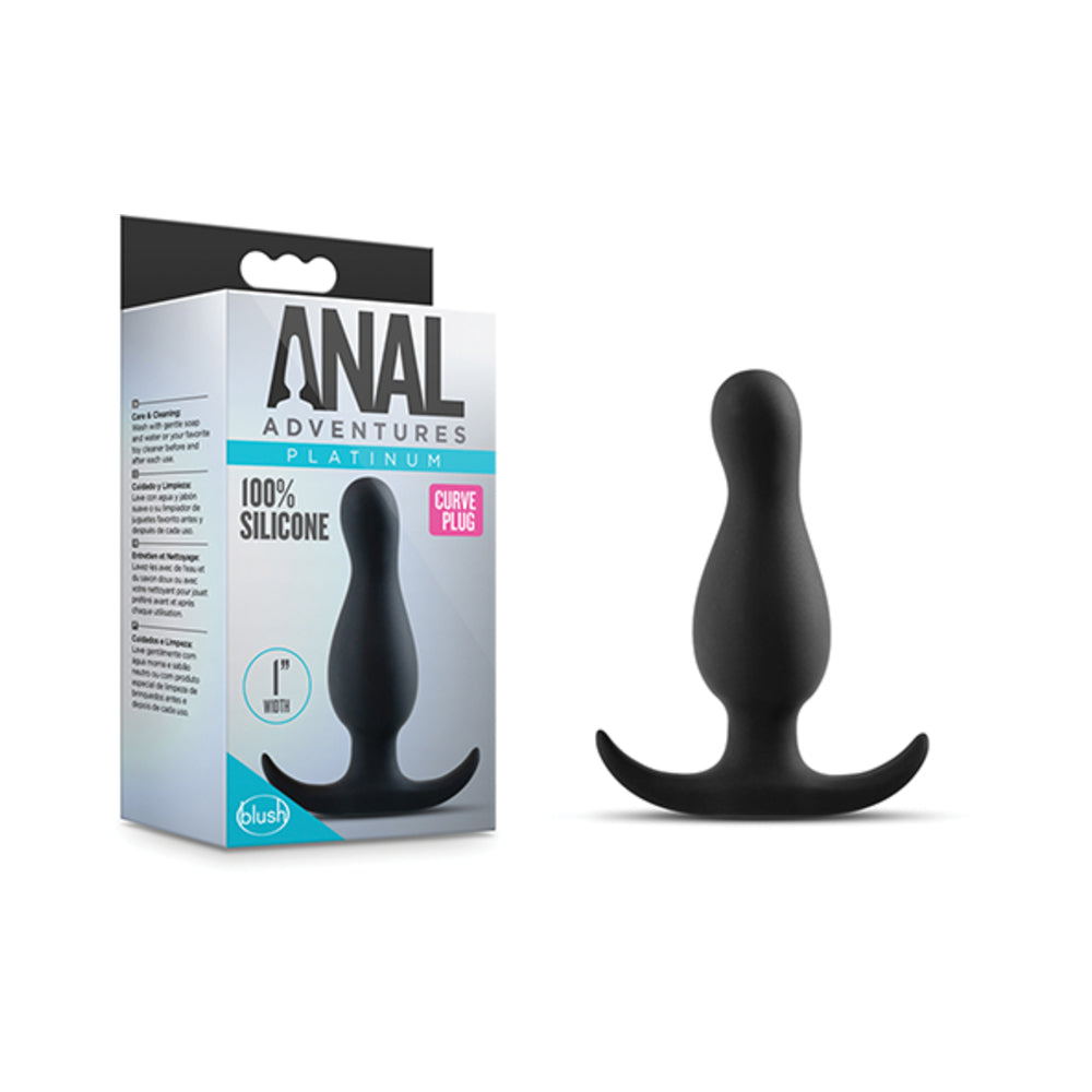Anal Adventure Platinum Curve Plug Black