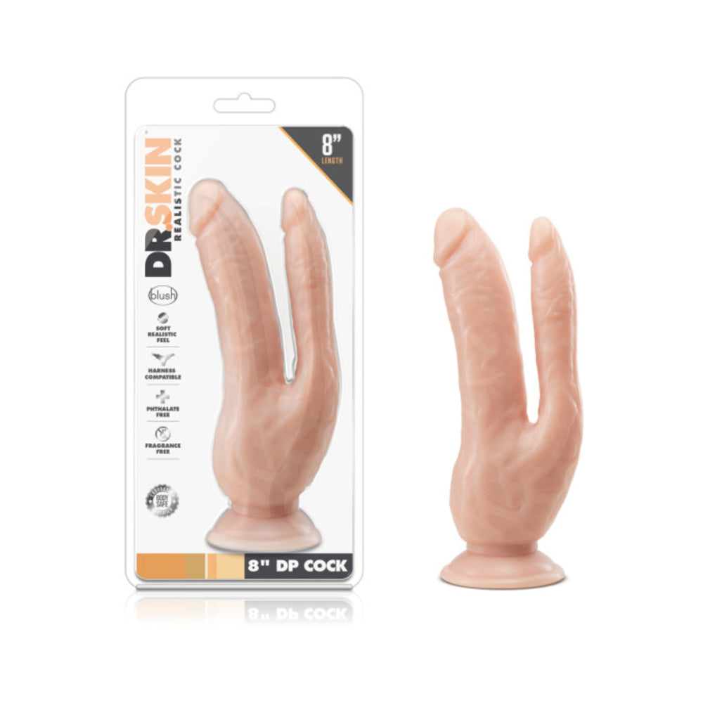 Dr. Skin 8 Inch Dp Cock Vanilla