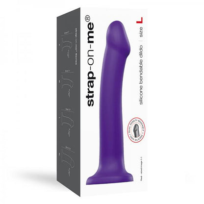 Strap-On-Me Bendable Dual Density Semi-Realistic Dil Purple Large