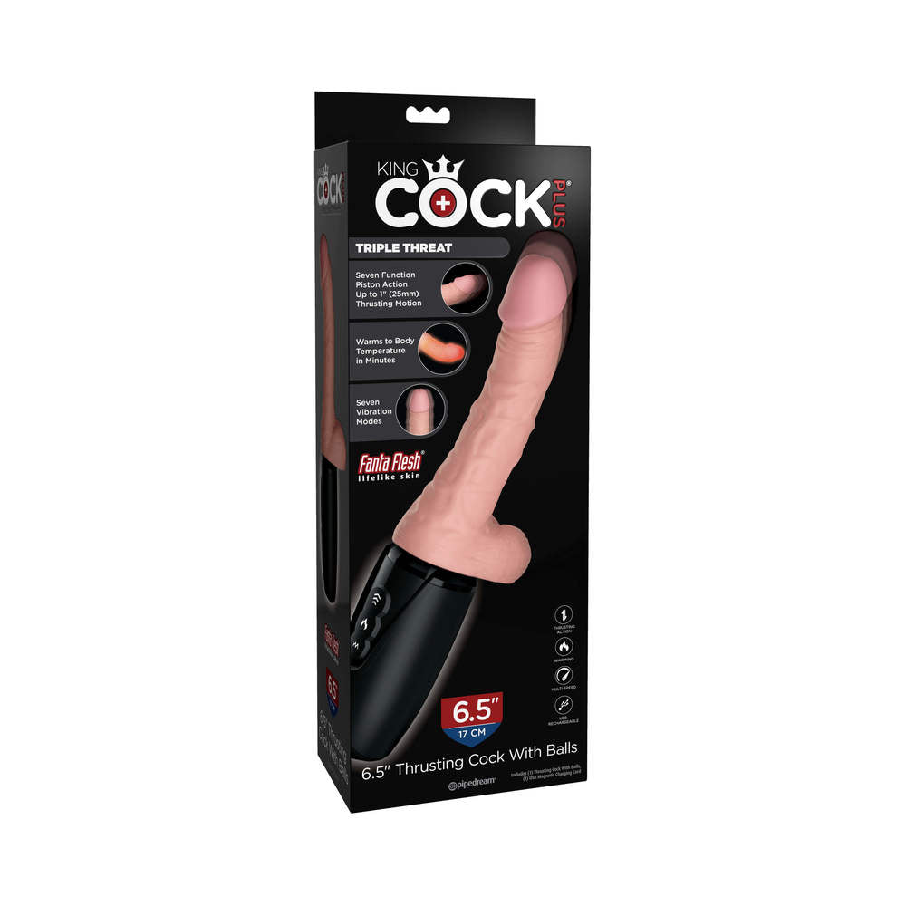 King Cock Plus 6.5" Triple Threat Dong
