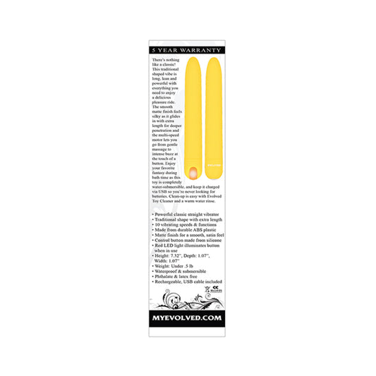 Evolved Sunny Sensations Rechargeable Silicone - Yellow