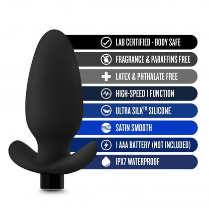 Blush Anal Adventures Platinum Silicone Saddle Plug - Black