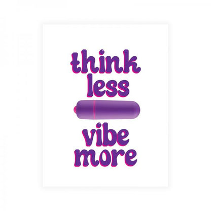 Think Less, Vibe More Naughty Greeting Card W/rock Candy Vibrator & Fresh Vibes Towelettes