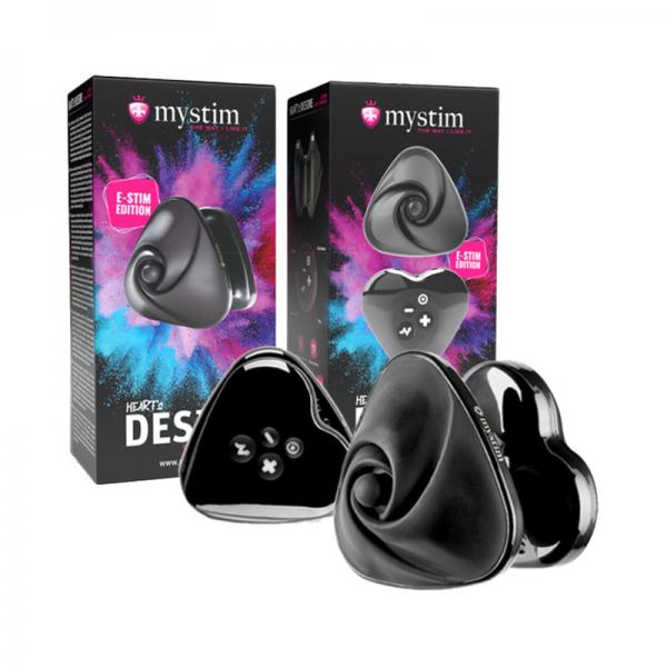 Mystim Hearts Desire Estim Layon Vibrator - Black