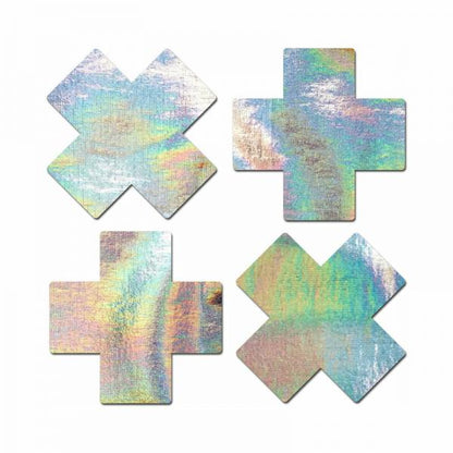 Pastease Holographic Plus X - Silver O/s Pack Of 2 Pair