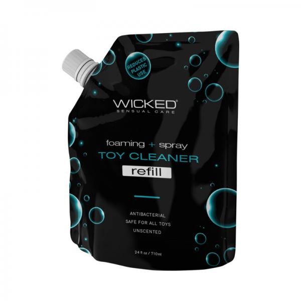 Wicked Sensual Care Foaming + Spray Toy Cleaner Refill Pouch - 24 Oz