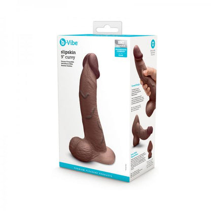 B-vibe Slipskin Dildo Curve 9 Brn