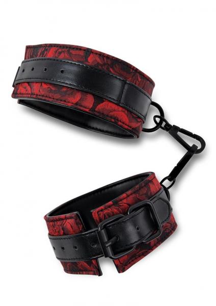 Rosegasm Buckle Cuffs W/ Satin Blindfold