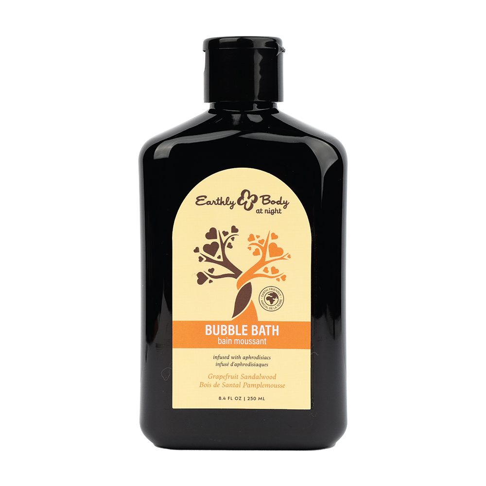 Earthly Body Hemp Seed By Night Aphrodisiac Bubble Bath Grapefruit Sandalwood 8.4 oz.