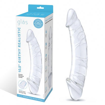 Glas Girthy Realistic Glass Double Dong 10.5 In.