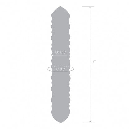 Purple Rose Nubby Glass Dildo