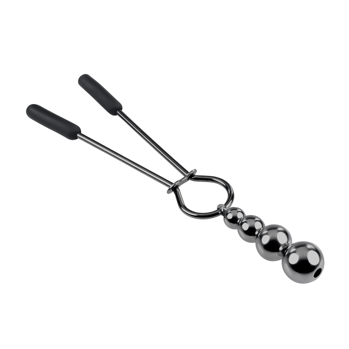 Selopa Beaded Nipple Clamps Stainless Steel Black Chrome