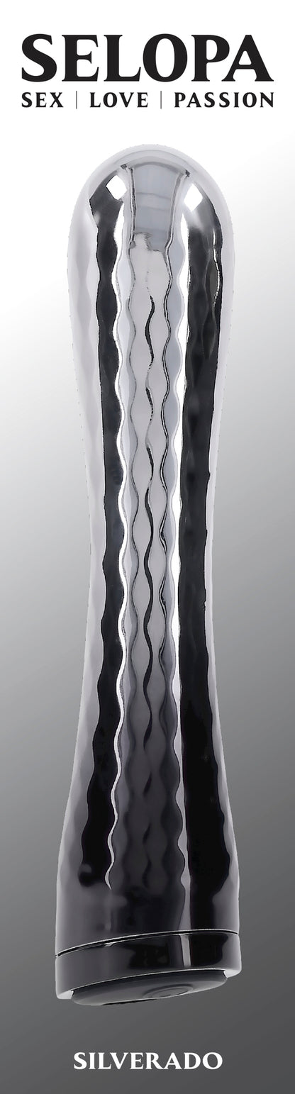 Selopa Silverado Rechargeable Vibrator Abs Plastic & Silicone Silver/black