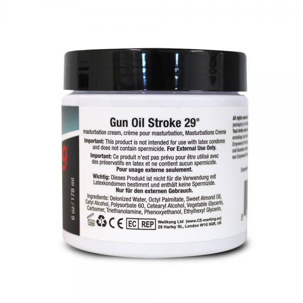 Gun Oil Stroke 29 Masturbation Cream 6 ounces Jar