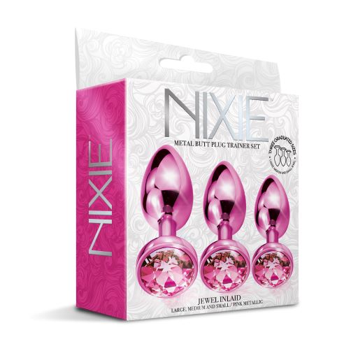 Nixie Metal Butt Plugtrainerset 3-piece Pink Metallic