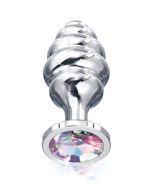 Nixie Ribbed Metal Butt Plug Honey Dipper Small