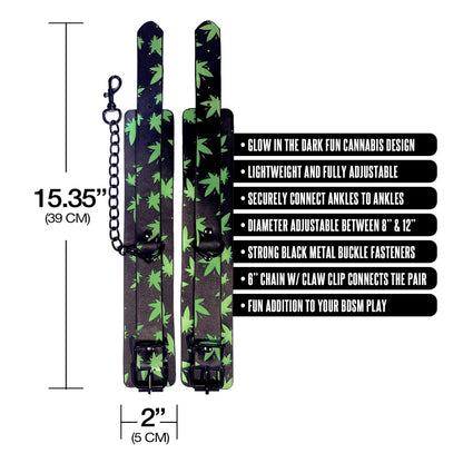 Stoner Vibes Chronic Collection Glow In The Dark Ankle Cuffs