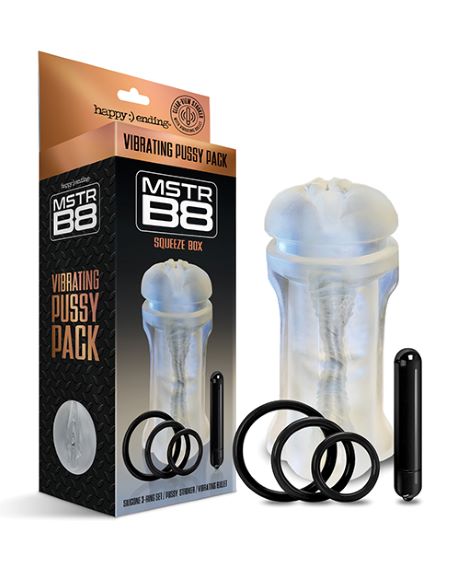 Happy Ending Mstr B8 Vibrating Pussy Pack - Squeeze Box
