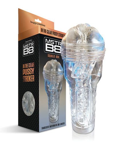 Happy Endings Mstr B8 In The Clear Pussy Stroker Squeeze Box Canister
