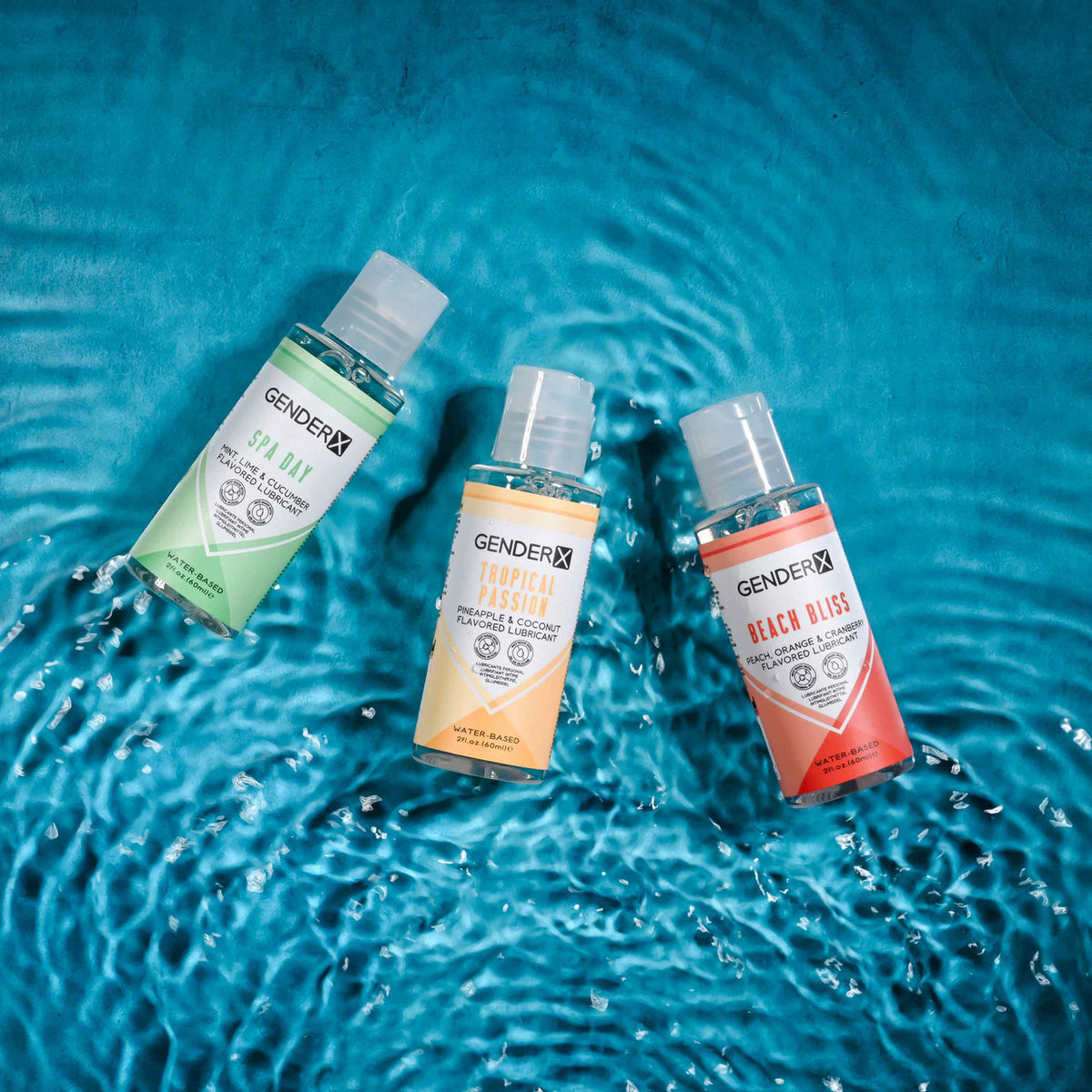 Gender X Flavored Lube Travel 3-pack