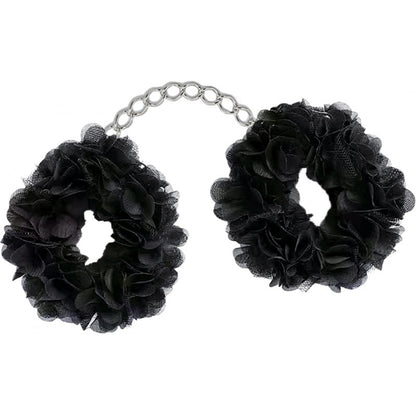 Blossom Luv Cuffs Flower Hand Cuffs Black