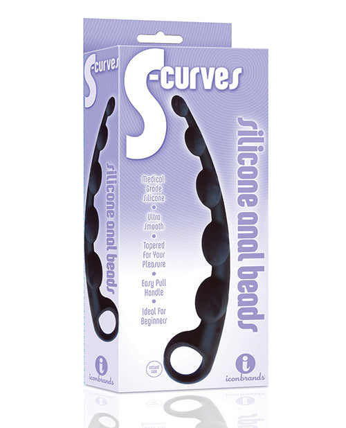 The 9's Ss-curves Curved Silicone Anal Beads