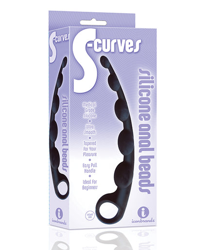 The 9's Ss-curves Curved Silicone Anal Beads