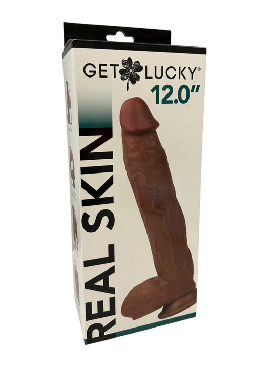 Shibari Get Lucky 12 Dual Layer Dong Light Brown "