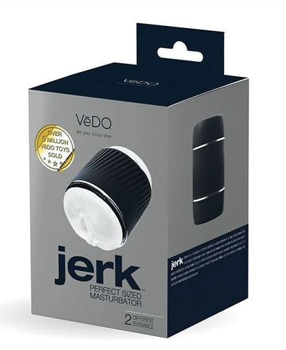 Vedo Jerk Masturbation Sleeve Black With Clear Sleeve