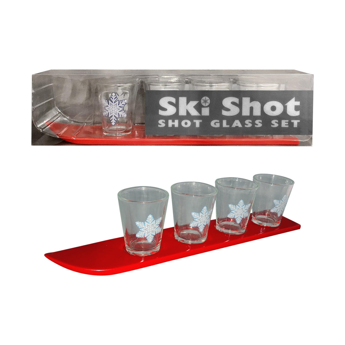Ski Shot 4-piece Shot Glass Set