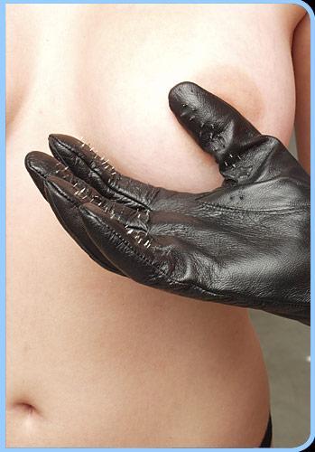 Kinklab Pair of Vampire Gloves Leather Large