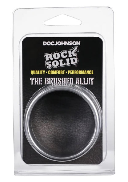 Rock Solid Brushed Alloy Large (1.75in X .75in) Silver