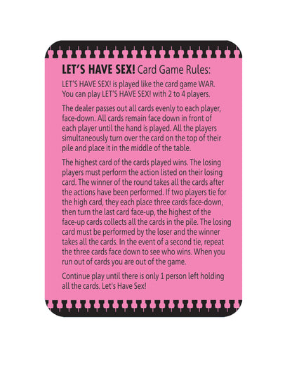 Let's Have Sex Card Game