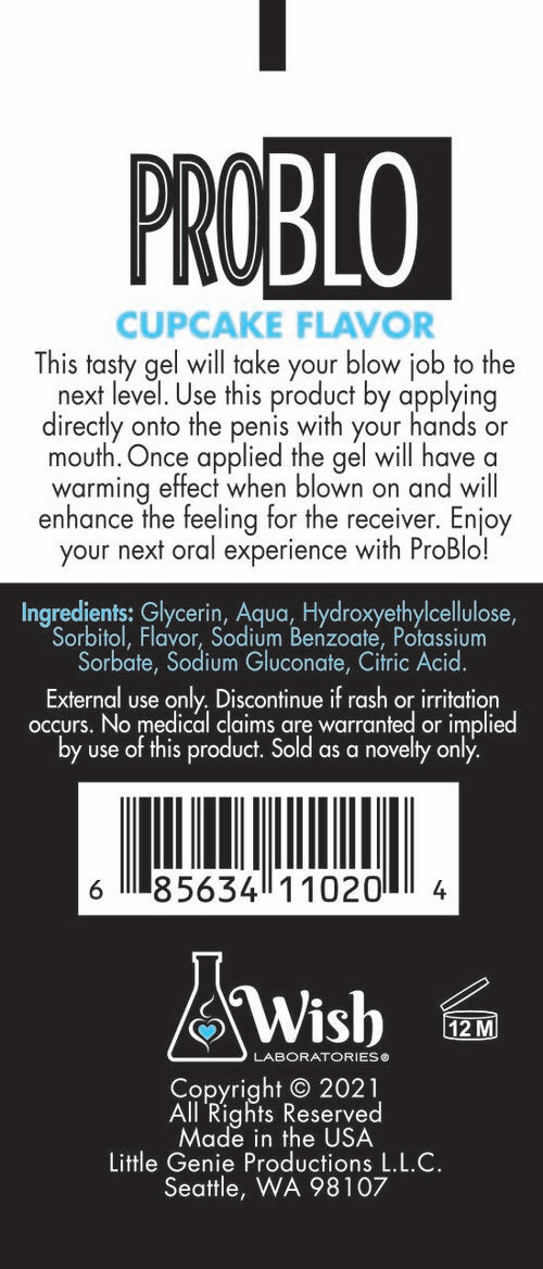 Problo Oral Pleasure Gel Cupcake