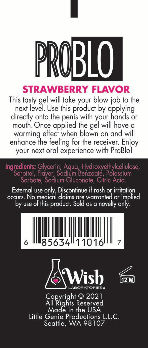 Problo Oral Pleasure Gel Strawberry