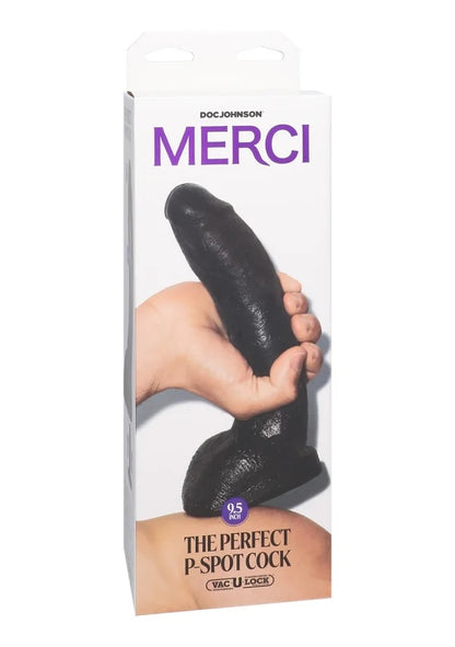 Merci The Perfect P-spot Cock With Removable Vac-u-lock Suction Cup Black