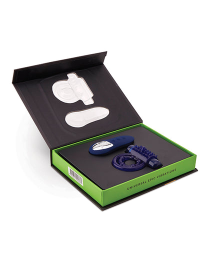 Sensuelle Remote Control Cockring 15 Function Rechargeable Waterproof -blue