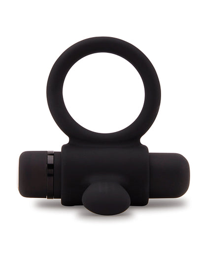 Nu Sensuelle 7 Function Silicone Bullet Ring - Black